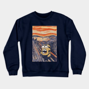 the screaming minion edvard munch Crewneck Sweatshirt